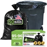Veska 95-96 Gallon Trash Bags Heavy Duty (huge 50 W/ties) T.... Fixed Price $66.13.