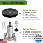 Belleone 187292 Spindle + 195945 Pulley For Husqvarna Craftsman Mowers. Fixed Price $29.87.