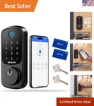 Smart Door Lock With Emergency Power Port & Weather Resistance - Easy Install. Fixed Price $86.99.