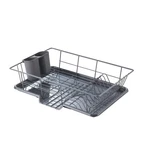 Sweet Home Collection Space-saving 3-PIECE Dish Drainer Rack Set: Gray. Fixed Price $23.44.