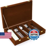 Pickmesh Silverware Case With Lid Handle, Storage Box Sterling. Fixed Price $77.10.
