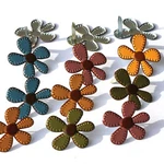 Eyelet Outlet Shape Brads 12/PKG Stitched Flowers - Fall. Fixed Price $6.61.