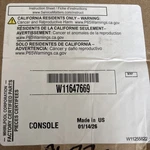 New Open Box/never Used Oem Whirlpool Dishwasher Console Panel W11647669. Fixed Price $86.25.