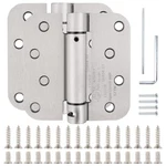1 Pack Auto Self-closing Door Hinges Satin/brushed Nickel 4" X Inch.... Fixed Price $16.96.