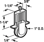 Prime-line 11657 Nylon Roller Assembly Dia. X 1/4 In. For Columbia Doors. Fixed Price $8.46.