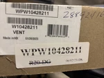 Dishwasher Vent Assembly WPW10428211. Fixed Price $55.00.