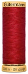 Gutermann Natural Cotton Thread 110YD-BRIGHT Red 103C-4880. Fixed Price $10.25.