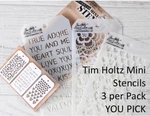 Stampers Anonymous Tim Holtz Mini Layering Stencils Set (u Pick Design)- 3/ Pack. Fixed Price $10.95.