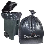 Dualplex 64-65 Gallon Black Trash Bags For Toter, 1.5 Mil Garbage 50 Pe. Fixed Price $53.70.