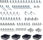 Durahook 83-PIECE Zinc Plated Steel & Bin Kit For Pegboard Storage. Fixed Price $94.99.