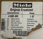 Miele Dishwasher Decor Panel Stainless Steel 4695490. Fixed Price $75.00.