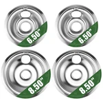 Silver G-e Electric Stove Drip Pans GE68C Range BOWLS-4 Packs 2.... Fixed Price $26.69.