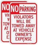 Large No Parking SIGNS,18X12 Inches Violators Will Be Towed Away Pack. Fixed Price $44.17.