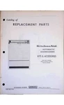 Kitchenaid KD-18 Dishwasher Parts Catalog 1976 KDC-18 KDI-18 & More. Fixed Price $20.99.