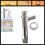Heavy Duty 17GA Chrome Brass 1.5" X 8" Dishwasher Tailpiece & Drain Hose Outlet. Fixed Price $53.99.