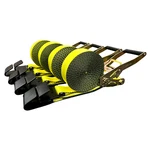 4PK 2" X 27' Ratchet Straps 3333LB Wll Falcon Cargo, Flat Hook, Tie-down. Fixed Price $69.99.