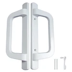 8.5" White Pgt Sliding Patio Glass Door Handle Set Replacement With Thumb Lat.... Fixed Price $69.05.