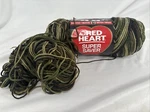 Red Heart Super Saver Yarn Camouflage 073650815621 Plus Extra. Fixed Price $8.00.