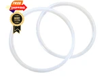 "twin Pack: 2 Gjs Gourmet Rubber Gaskets Compatible With 10 Quart, Clear. Fixed Price $37.99.