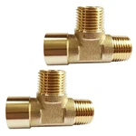 Uenede 2PCS Brass Tee Pipe Fitting Male X 1/2"NPT, Gold. Fixed Price $18.98.
