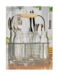Home Essentials Rustic Farmhouse Mason Jar Flatwear Flower Caddy Centerpiece Nib. Fixed Price $24.88.