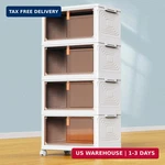 Yfxcvsl 4 Tier Plastic Storage Bins With Lid 23QT, Stackable Containers. Fixed Price $51.12.
