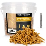 Deck #8 1-1/4 T25 Star Torx Drive Flat Head Wood Screws, Tan, 5LB. Fixed Price $62.99.