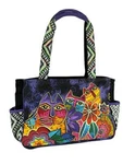 Handbag Garden Medium Tote Canvas With Top Zippered Closure Laurel Burch. Fixed Price $40.53.