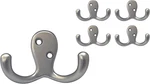 Qcaa Double Robe Hook, 2-3/4", Zinc Die Cast, Satin Matte Nickel, Made Taiwan. Fixed Price $13.99.