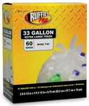 Ruffies 60 Count Recycling Bag, 33 Gallon. Fixed Price $36.00.