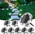 Flat Solar Ground Lights Outdoor Pack IP68 Waterproof Anti-rust Garden Yard. Fixed Price $39.89.