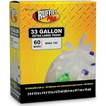 Ruffies 1124909 60CT Recyc Bag, Gallon, Clear, Count. Fixed Price $30.54.