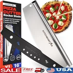 Stainless Steel Pizza Cutter Rocking Knife W/ Protective Cover Dishwasher Safe. Fixed Price $39.95.
