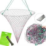 32IN X 37IN Folded Bridge And Pier Fishing Net, More Coarse Soft Steel Hoop, .... Fixed Price $34.44.