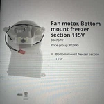00676781 Bosch Fan Motor. Fixed Price $206.00.