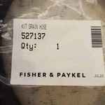 New Oem Fisher And Paykel Drain Hose 527137. Fixed Price $40.00.