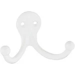 (2-2PK)-NATIONAL Hardware White Double Wardrobe Clothes Coat & Hat Hook N248-385. Fixed Price $23.89.