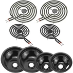 Fetechmate Black Porcelain Stove Drip Pans & MP22YA Burner Element 5304430149/50. Fixed Price $59.99.
