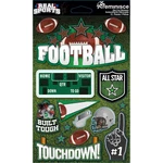 Reminisce Real Sports Cardstock Stickers 6"X4.5"-FOOTBALL RS-3D-149. Fixed Price $11.46.