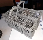 26AA49 Bosch Dishwasher Utensil Basket, 9" X 7" 6" +/- Overall, No "holes". Fixed Price $9.95.