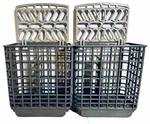 Dishwasher Silverware Basket Organizers With Lids (lot Of 2) 4 X 5.5 Nwot. Fixed Price $23.90.