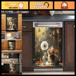 Magnetic Dishwasher Sticker Cover - Reusable Decorative Panel For Home Appliance. Fixed Price $53.99.