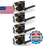 Mengico 4-PACK Black Passage Door Levers, Heavy Duty Interior Handles. Fixed Price $90.10.