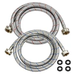 Beaquicy 6 Ft Washer Stainless Steel Hoses Braided Feet, Blue,red. Fixed Price $24.61.