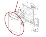 New Genuine Oem 5304510719 Frigidaire Dishwasher Door Outer Panel Assembly. Fixed Price $159.99.