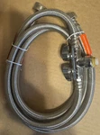 Sharkbite 1/2" X 3/4" Dual Shut-off Valve 30" Faucet & 60" Dishwasher Connector. Fixed Price $8.99.