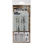 Stampers Anonymous Tim Holtz Mini Layered Stencil 3/PKG-SET #21. Fixed Price $15.19.