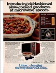 Vintage 1975 Litton Solid State Vari-cook Microwave Oven Magazine Ad Photo Print. Fixed Price $12.99.