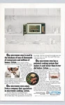 Litton Microwave Cooking 1982 Print Ad Model 1590 Auto-cook Oven. Fixed Price $10.85.