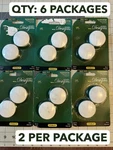 Nos 6-PACK Lot 2/PC National White Decorative Closet Rod End Caps S822-090. Fixed Price $35.77.
